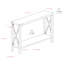Table d'entrée Modern Farmhouse Metal-X avec tablette inférieure - gris délavé
