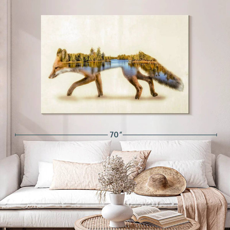 Brampt Forest Fox, 34" H x 51" W