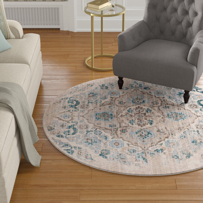 Mogos Oriental Indoor Rug, Round 6'