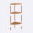 Webb 3 Shelf Corner Bookcase, Solid Beech Wood Storage Shelf for Small Spaces