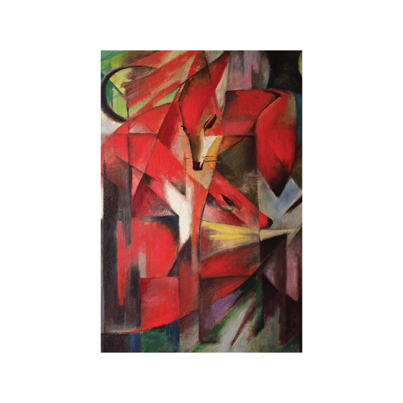 The Fox, 1913 by Franz Marc - Painting on Canvas, No Frame, 20.32 cm H x 30.48 cm W