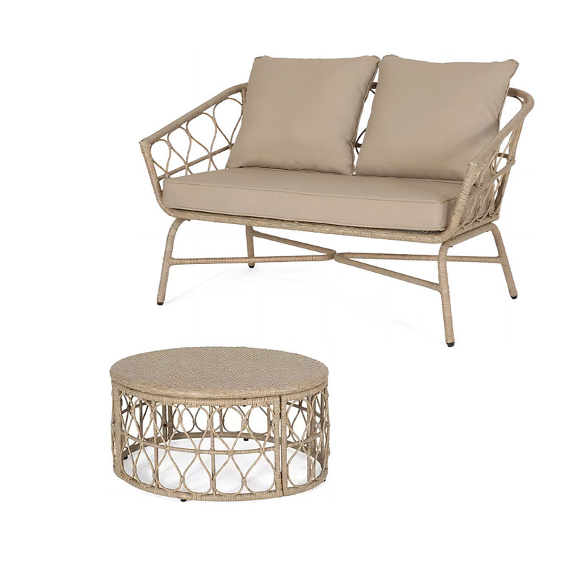 Ensemble de causeuse et table basse Raynette