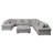 Errett Modern Fabric Reversible 8 Seater Corner Sectional With Movable Ottoman-946521104