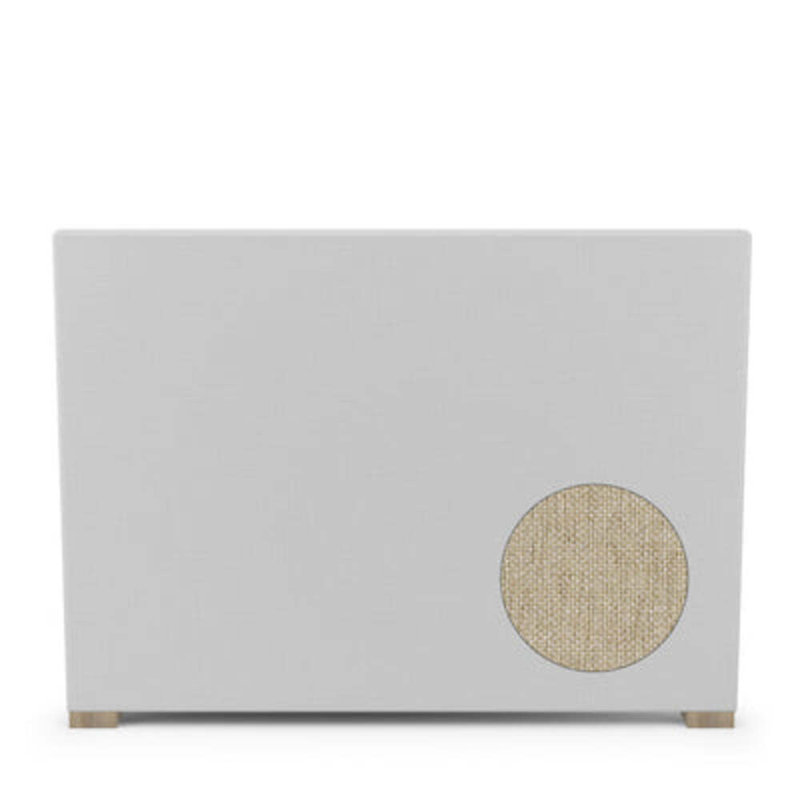Sloan Upholstered Bed, California King, Pebble Weave Linen Haze, Natural