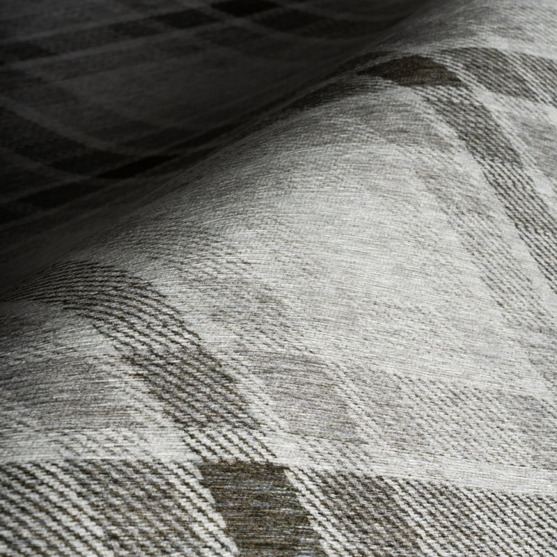 Andri Modern Plaid Machine Washable Rug, Rectangle 9'6" x 13'6"