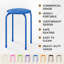 Ensemble de 6 tabourets empilables avec sièges rembourrés, tabourets empilables rembourrés de hauteur standard de 17 pouces avec surface en cuir, tabourets gigognes ronds portables pour la cuisine intérieure / extérieure, couleur assortie, paquet de 6-251541881