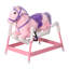 Cheval à bascule rose avec sons de hennissement interactifs-130462890