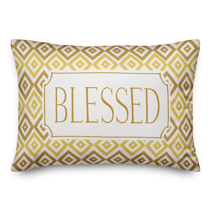  Housse et insert de coussin rectangulaire extérieur Blessed Diamonds, Jaune