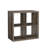 Hamlett 30"H x 30"W Grey Four Cube Wood Bookcase