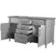Meuble-lavabo double 60 po avec plateau en marbre de Carrare blanc-581037516