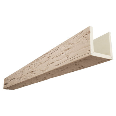Hand Hewn Timberthane Faux Wood 3-Sided Ceiling Beam (U-beam)