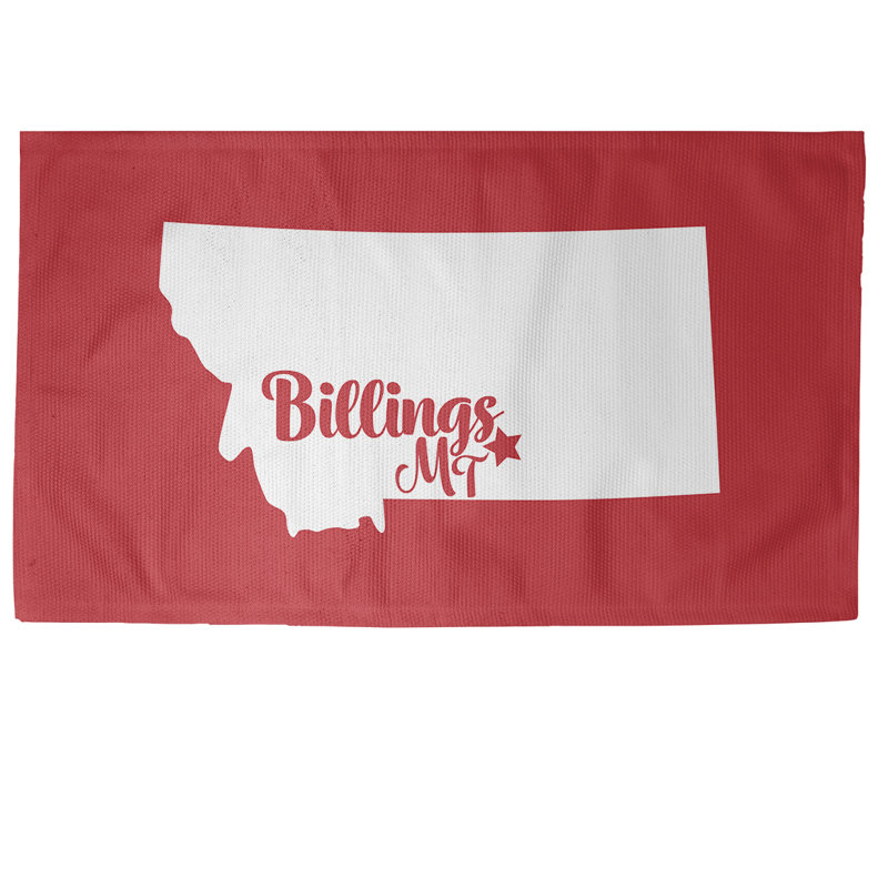Tapis de zone rouge billings montana, Rectangle 5 pi x 7 pi