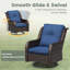 Fauteuil club pivotant avec coussins -2113658340