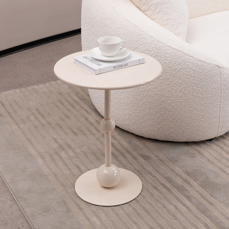 Table de bout polyvalente en métal de style rétro idéale pour les petits espaces