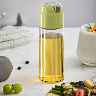Bouteille d'eau Ouverture et fermeture automatiques de bouteilles d'huile de cuisine Pot à huile en verre à l'épreuve des fuites Grande capacité de vinaigre de soja Réservoir d'huile pour bouteilles