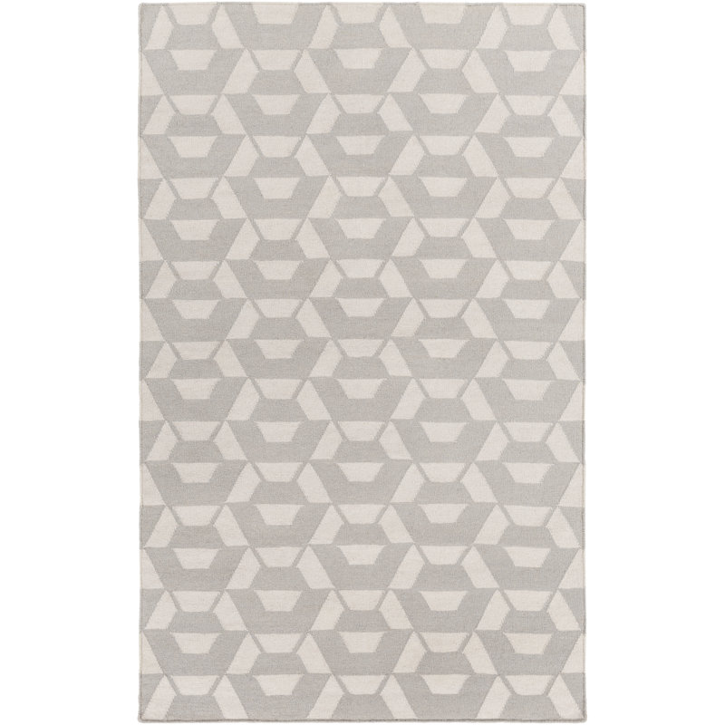 Gerdemie Wool Geometric Indoor Rug, Rectangle 2' x 3'