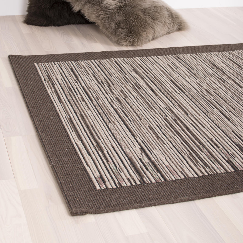 Almondsbury Flatweave Brown/Natural Rug, Rectangle 160 x 240cm