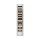 ZLINE Autograph 18 in. White Matte 68 Bottle Right Hinge Column Wine Cooler with Bronze Accents