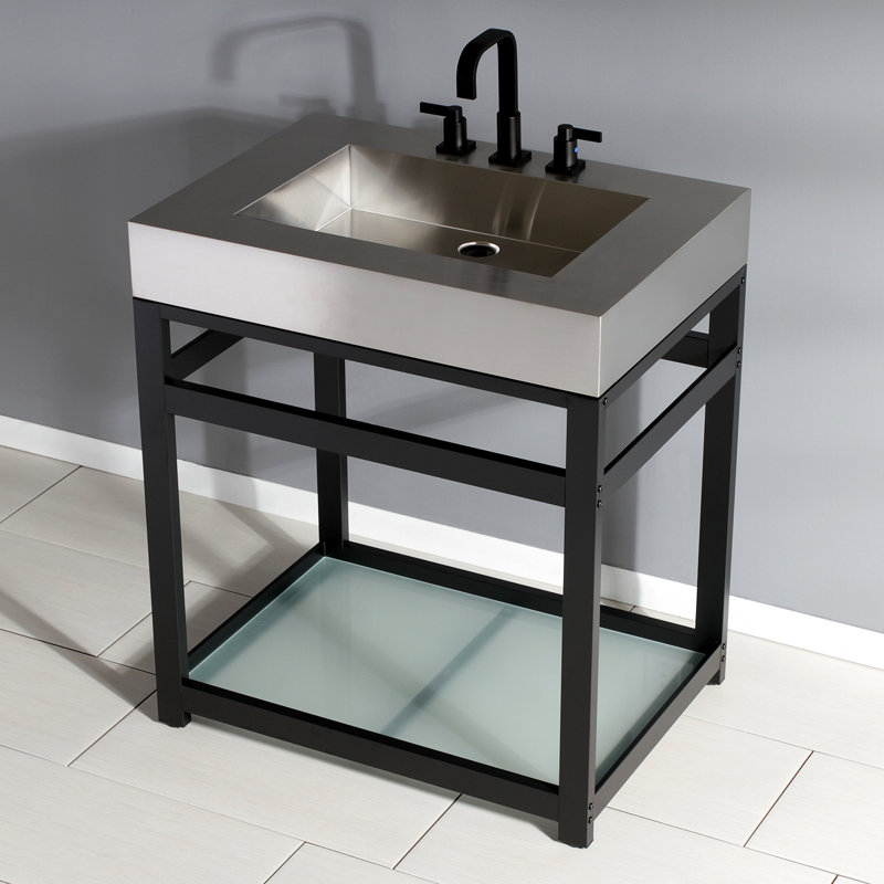Fauceture 31" Single Bathroom Vanity, Matte Black