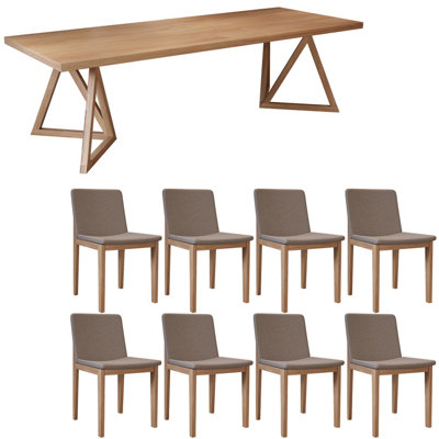 Modern simple style solid wood table set