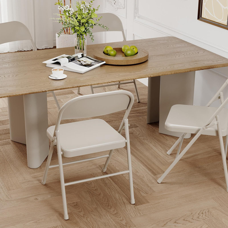 Chaise pliante portative pouvant supporter jusqu'à 350 livres, Beige
