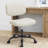Annelinde L Shaped Wooden Desk With Headphone Hooks & Fabric Storage With Faux Leather Office Chair (No Armrests, 3 Colors)  Ideal For Home Offices & Bedrooms-771444312