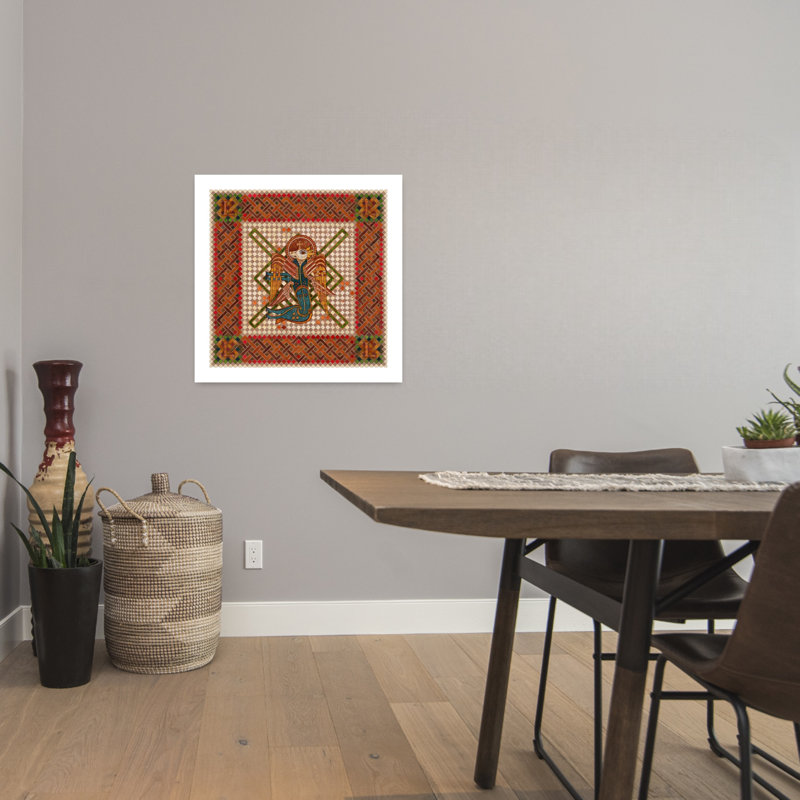 Illuminated Celtic Angel Abstract Contemporary Animal Winter Wall Art Print 1 Piece Wrapped Canvas Wall Art
