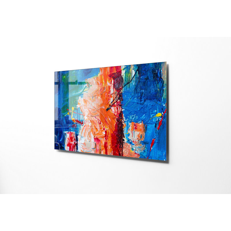 Superbe peinture murale en verre trempé 27,6 po x 39,4 po | 100% verre trempé, épaisseur: 0,16 pouce | Décoration élégante pour le salon ou le bureau, durable et facile à nettoyer, idée de cadeau parfaite