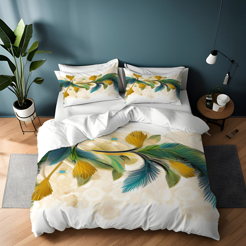 Polyester Abstract Duvet Cover, Twin Duvet Cover + 1 Queen Sham