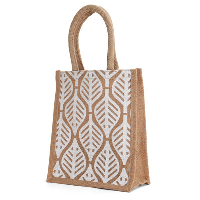 Jute/Burlap Tote Bags - 12-Pack - Small
