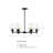 Dolena 6 - Light Steel Dimmable Shaded / Spider Chandelier-1429660049
