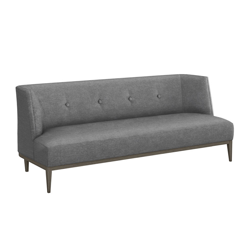 Chloe Sofa, Pure Gray 100% Polyester, Vintage Gray