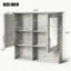 Armoire de toilette murale 30 po 2-en-1 avec tablettes réglables, portes à fermeture douce et miroir haute définition-2130501218