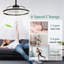Jucel 24" Modern Smart Reversible Ceiling Fan with Light and APP Control, 6-Speed Dimmable LED Fan Lights-1170590176