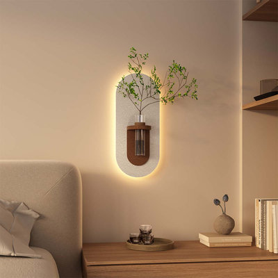 Décoration murale crème 27 "à brancher avec éclairage DEL télécommandé