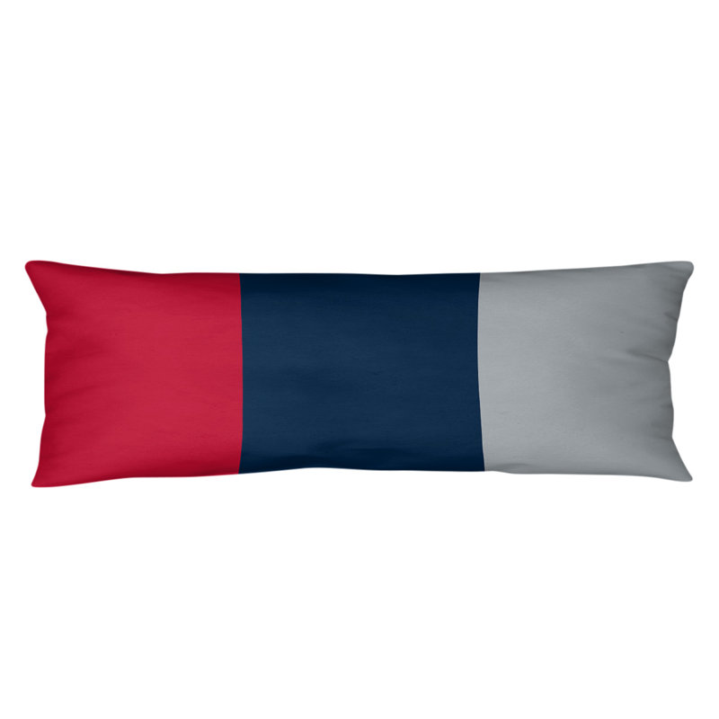 Stripes Medium Polyester/Polyfill Body Pillow, Blue Mid and Silver Side, New England Football