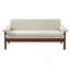 Canapé 72,8 po avec coussins d'accoudoirs pour le salon ou le petit espace, canapé 2 places moderne, beige