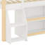 Lit mezzanine bas peu encombrant avec armoires de rangement
