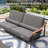Patio Sofa  with Extra-Thick Seat Cushion (approx. 6.3") and Fixed 110° Relaxed Back Angle