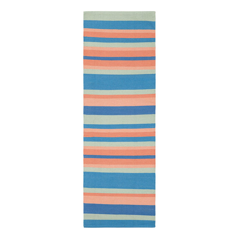 Aareona Cotton Geometric Indoor Rug, Runner 2' x 6'1"