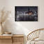 Brick Train Station And Clock Tower At Night Canvas Wall Art-780530434