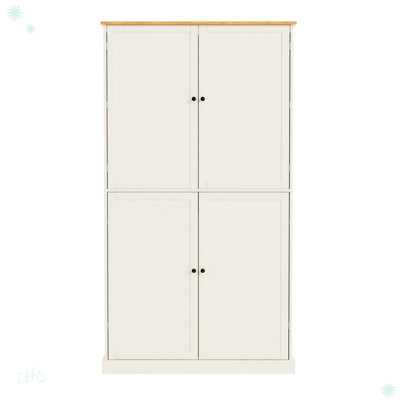 Freestanding Kitchen Pantry Large Cupboard Storage Cabinet With 2 Drawers