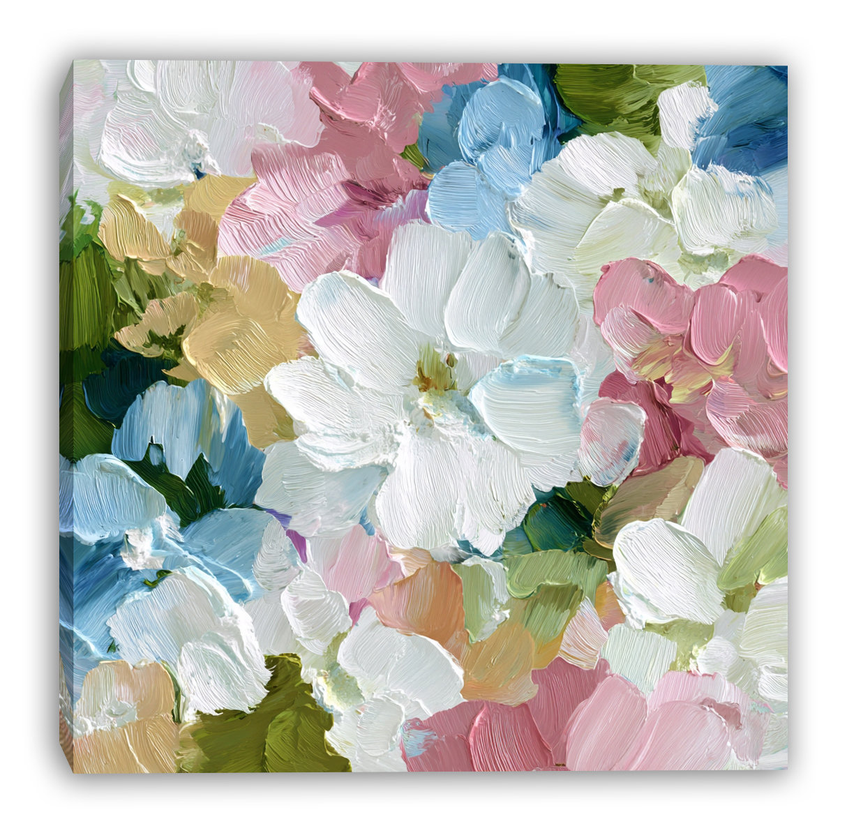 Ophelia & Co. Blooming Petal Layers Wrapped Canvas Wall Art | Wayfair