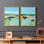 «Bright Coloured Countryside III», reproduction encadrée de qualité supérieure - prête à être accrochée - aucun clou requis - aucun clou requis