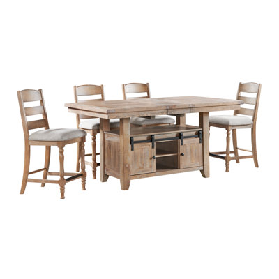 5 - Piece Counter Height Extendable Dining Set -  Imagio Home by Intercon, Composite_617B63C8-73CC-46EB-B997-A9D8769A9397_1616424822