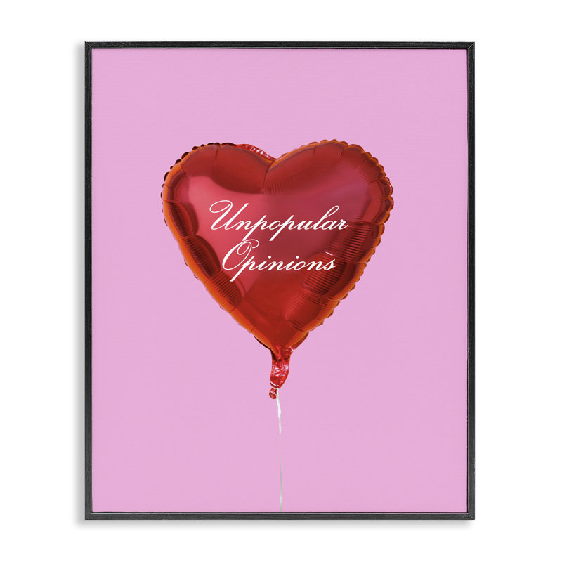 Opinions impopulaires, art de la giclée en ballon par House of Lulu, Giclée encadrée noir minuit, H 30 po x l 24 po