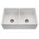 Houzer 33 in White Fireclay Apron Front 50/50 Double Kitchen Sink w/ Strainer,Grids-PTD-4400 WH-C
