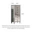 Armoire à bijoux en bois massif à 7 niveaux avec miroir Light-Luxury Style