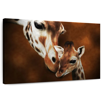 Brampt Mother And Baby Giraffe