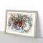 Tiger in the Blue in Abstract - Picture Frame Painting Print-55611364-55611368